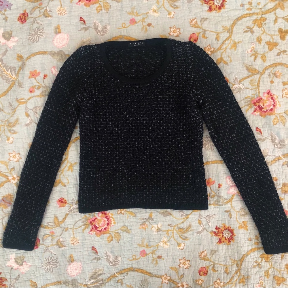SISLEY Vintage Wool Knit Sweater Black
